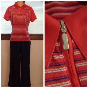 NikeGOLF Fit Dri M (8-10) Vented Polo Zip Neck